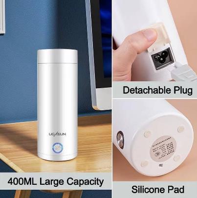 Portable Electric Kettle Thermal Cup Coffee Travel Water Boiler