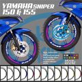 Yamaha Sniper 155 & 150 Mag Decals Sticker Front & Back Side By Side 4pcs (CHECKERED). 