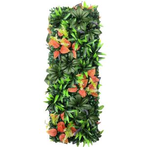 OEUVR Flower Artificial Plant Wall Panel UV Protection DIY Artificial Eucalyptus Carpet Photography Props 75x25cm Fake Green Grass Mat Home Garden Fence