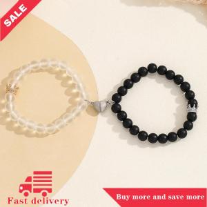 [COD]Flash Delivery 2Pcs Luminous Couple Bracelet Crown Couple Charm Handmade Adjustable Bead String Matching Friend Bracelet Love Jewelry Gifts
