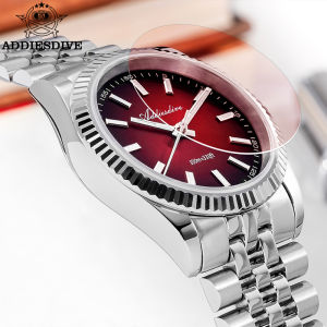 ADDIESDIVE New Mens Watch AD2073 Sapphire Glass 36mm VH31 Sunburst Quartz Watches 10Bar Waterproof Diving Luminous Wristwatch