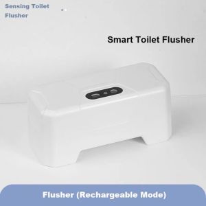 COUPLECOL External Automatic Toilet Flush Button Infrared Touchless Induction Toilet Flusher Smart Home Kit Splash-proof Smart Toilet Flushing Sensor Bathroom