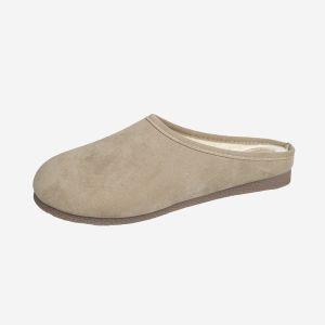[Free Shipping] Soft-Soled Suede Retro WomenS 2026 New Style Thick-Soled Closed-Toe Slip-On Lazy-Style Fur Slippers