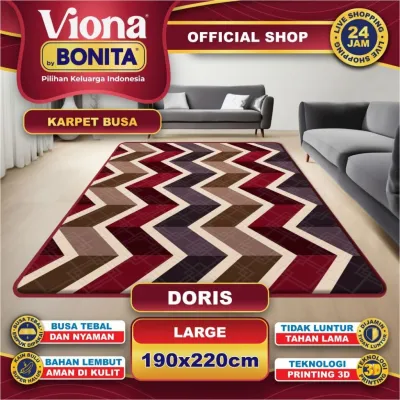 [190x220] Karpet Busa Malaysia Minimalis 16mm – Anti Selip | Viona Bonita