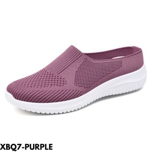 SEPATU SELOP WANITA KEKINIAN BAGUS NYAMAN MEWAH FASHION BAHAN FLYKNIT IMPORT BQ7