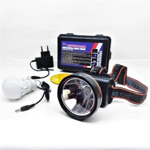 Senter Kepala LED Headlamp 80 Watt Mitsuyama Ms-182P Cahaya Putih Waterproof Super Terang Batre 1500mAh Tahan Hingga 8 Jam Pemakai Plus Lensa Kuning