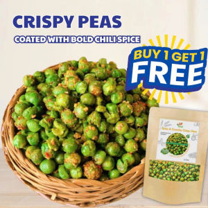 [SPICY & CRUNCHY] Crispy Roasted Peas Garlic & Chili Flavor | Healthy Spicy Snack | Crunchy Green