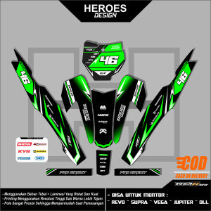 Stiker Variasi RBT/GTX VEGA R NEW Stiker Striping Bebek Modif Terbaru SUPERMOTO Heroes Design 24.03