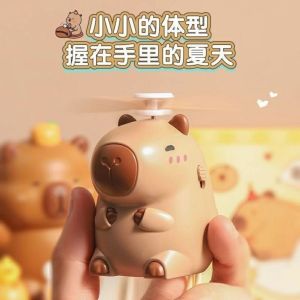 Quạt sạc cầm tay mini Capybara " Mini Fan" có kèm dây treo nhỏ gọn dễ thương tiện lợi dễ sử dụng cho bé