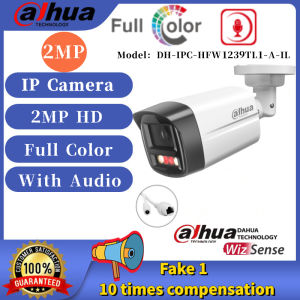 Dahua CCTV POE Camera DH-IPC-HFW1439TL1-A-IL 2MP/4MP Full-HD Full-color With Audio Supports Human Detection Motion Detection Waterproof Bulllet Camera IP Camera