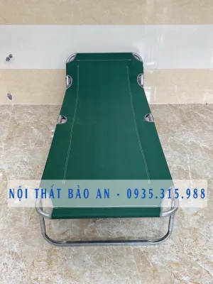 Giường bố xếp vải Đài Loan BẢO AN 02