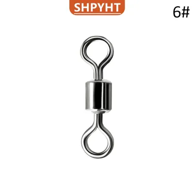 [COD] SHPYHT SPORTS Fishing Swivel 10pcs Solid Connector Ball Bearing Snap Fishing Swivels Rolling Stainless Steel Beads