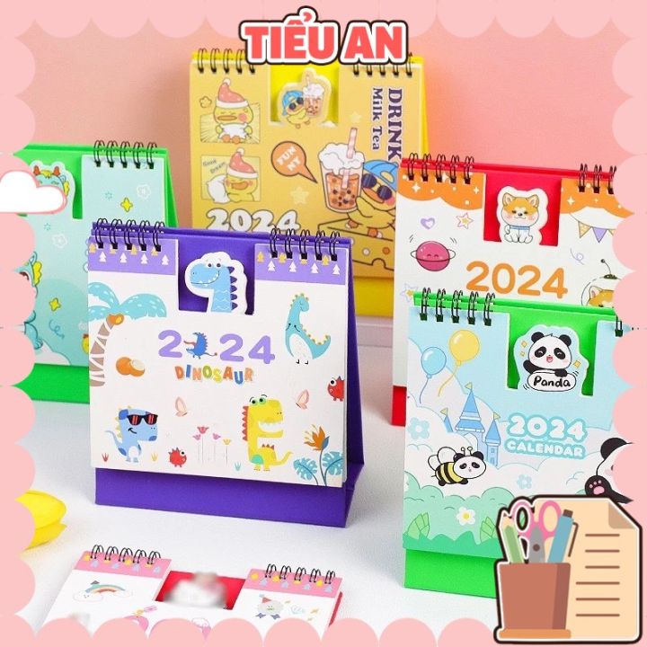 Lịch Năm 2024 Siêu Xinh - (Mẫu Lớn & Nhỏ) Có Trang Note dễ thương và ...
