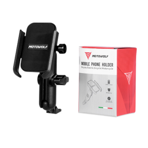 MOTOWOLF MPH-ii 360 Degree Rotation Mirror Handlebar Mount Motorcycle Mobile Phone Holder 摩托车手机架
