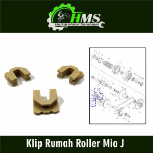 Klip Rumah Roller Mio J (Harga Per Set Isi 3) - Kancing Slider Piece Slide Tutup Rumah Roler Yamaha