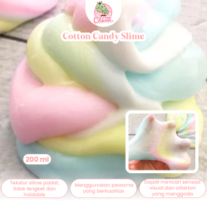 COTTON CANDY SLIME 200 ML by CforCLOVER Mainan Edukasi Kado Anak Laki Laki dan Perempuan Hadiah Ulang Tahun Ultah