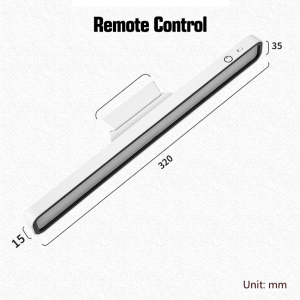 Vimite 3-Color LED Desktop Lamp 32cm  USB Charging Remote Controls  Brightness And Angle Adjustable Learning Light Night Night For Bedside Desk Office Table