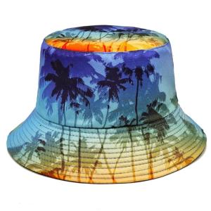 Fashionable Tropical Print Pattern Bucket Hat for Adult Teens with Colorful Design for Travel and Leisure Wear All Age