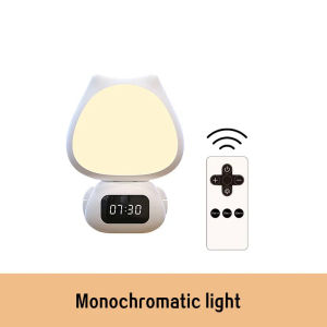 มินิ LED นาฬิกาตั้งโต๊ะดิจิตอลน่ารักเด็กมัลติฟังก์ชั่3สีไฟกลางคืน Stepless ลดแสงห้องนอนโคมไฟข้างเตียงสำหรับบ้าน Living