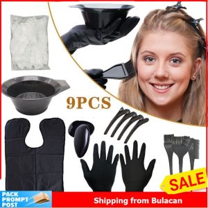 5/9Pcs Salon Hair Dye Set Hairdressing Coloring Brushes Bowl for Hair Coloring Bleaching DIY Kit