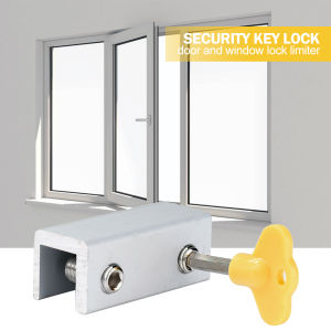 Safety Door Window Lock Restrictor Alloy Adjustable for Kids and Pets Home Security Solution