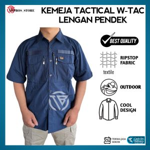 BAJU KEMEJA TACTICAL LAPANGAN W-TAC LENGAN PENDEK / KEMEJA LAPANGAN / KEMEJA PDL OUTDOOR