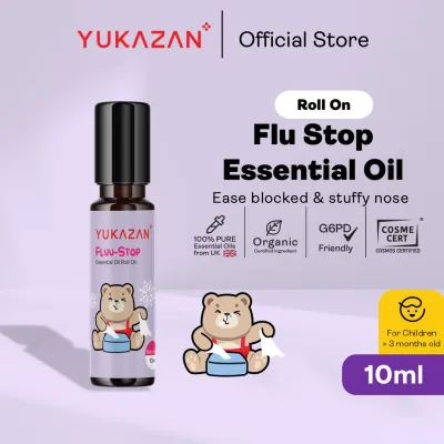 Yukazan Fluu-Stop 100% Pure Essential Oil Roll On (10ml) For Baby (3 months+) / Relieve Flu / Stuffy Blocked Nose