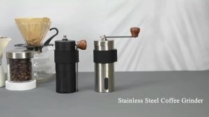 Manual Coffee Grinder MultifuntionalStainless Steel Coffee Bean Hand Crank Coffee Grinder Portable for Camping Office Use