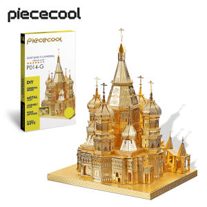 Piececool 3D Metal Puzzles for Adult Saint Basil s Cathedral Model Kits DIY Metal Building Kit Assembly Model Birthday Gift for Kids