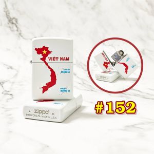 BẬT LỬA ZIPPO SƠN TĨNH ĐIỆN CÓ MỘC ĐÁY BẢN ĐỒ VIỆT NAM #152