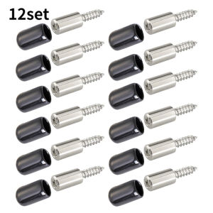 12/20Set Cross Self-tapping Screw with Rubber Sleeve Laminate Support Homemade Wardrobe Cabinet Glass Hard Nonslip Partition Nail