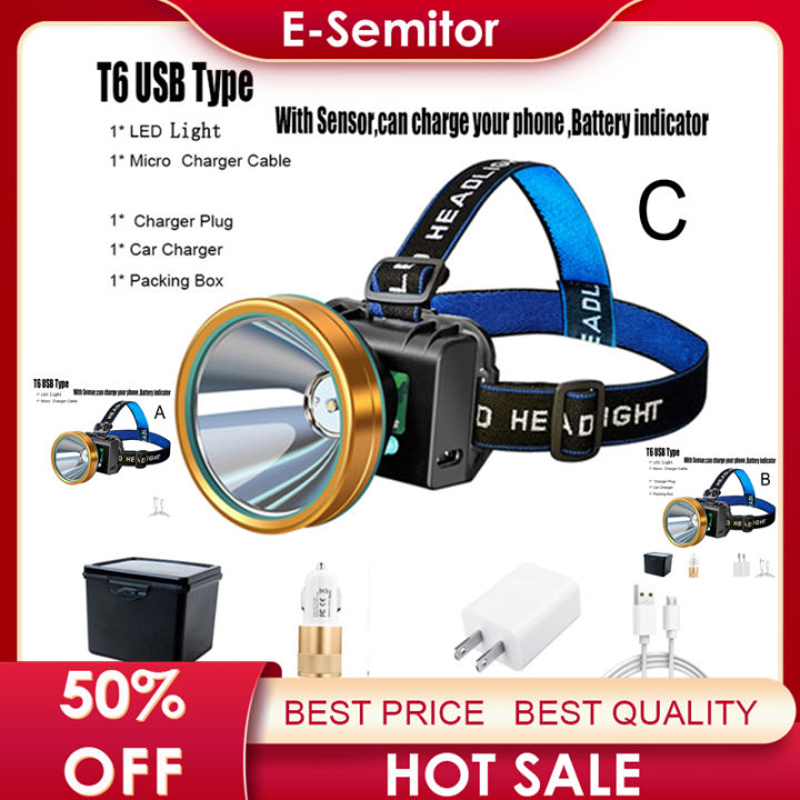 【NEW READY STOCK】T6 outdoor headlight eveready torchlight powerful