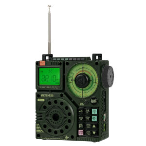 Retekess TR112 Portable Shortwave Radio AM FM Radio Emergency Amateur Shortwave Radio SW AIR Band VHF WB Alarm Clock for Home Outdoor
