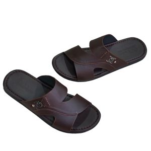 Dép Nam Quai Ngang Da Bò Thật HÀ NAM Cao Cấp DNA2223