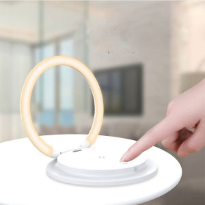 15W Wireless Charging 3 Modes LED Night Light Portable Phone Holder Collapsible Bedside Lamp Smart Round Table Lamp Floodlight