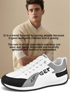 Foot Support Waterproof Casual Shoes Breathable Bacteria Inhibiting Material White Shoes Comfortable