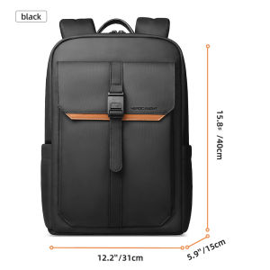 HK Mens Backpack Flap 15.6“ Laptop Backpack Water-Resistant Casual Daypack Durable Work-pack Large School Bag Travel Rucksack