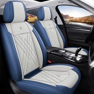 Leather Car Seat Cover Fully Wrapped Univesal Car Seat Protector Full Set 5 Seater Fits Toyota Honda Bezza Saga