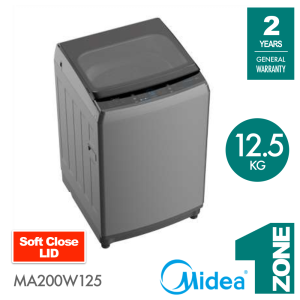 Midea 12.5KG Soft Close Lid Top Load Washer Washing Machine with Detergent Box - Model: MA200W125