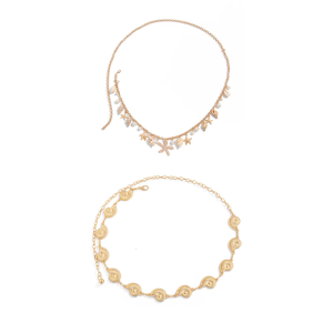 Coastal Theme Adjustable Belly Chain Natural Shell Pearls Waist Chain Elegant Body For Vacation Essential