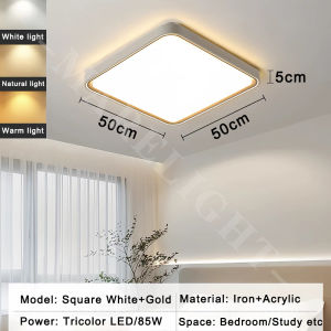 Modern LED Ceiling Light Tri Color Ceiling Lamp Super Bright 85W Living Bedroom Bathroom Kitchen Aisle Light MARELIGHT