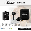 Marshall Minor III Earbuds Marshall Wireless Bluetooth Earphones Waterproof Sports Earbuds for IOS/Android Bluetooth Headset 20 Hours of Battery Life Marshall Earphones Original. 