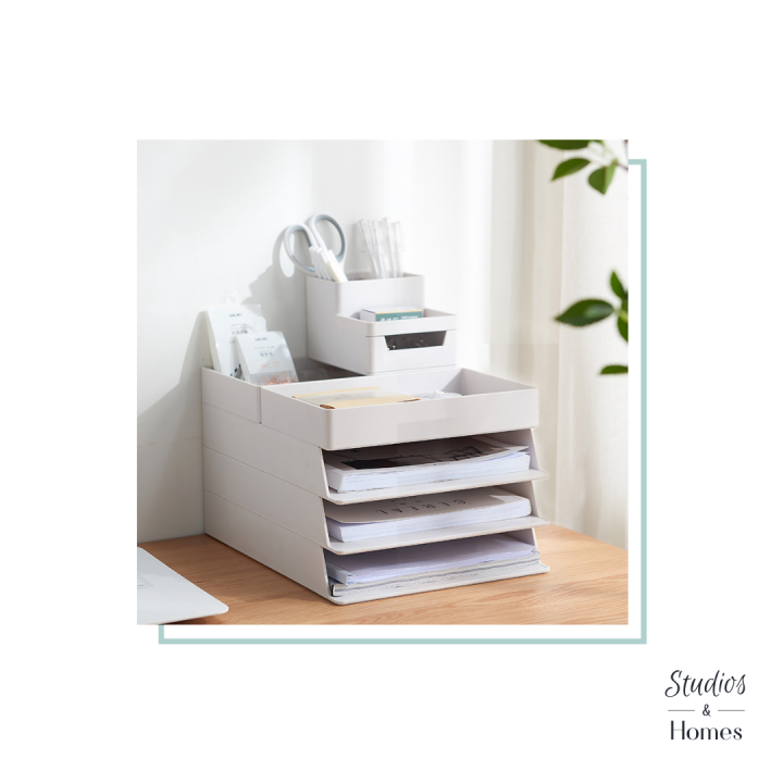 Minimalist Japanese Style Desk Paper and Clips Organizer Lazada PH