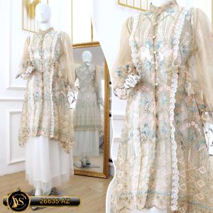 YESAYA Outer Lebaran Terbaru Full Brukat Outfit Tunik Muslim Atasan Brukat 26635