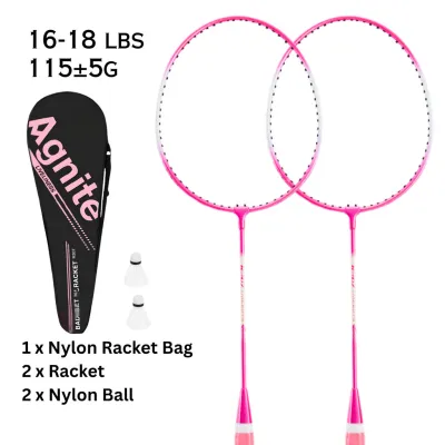 Deli Agnite 2U Badminton Iron Racket Set 110g 18lbs For Beginner Training Free Bag And Shuttlecock