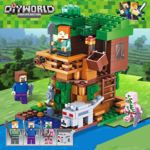 FENAFE【♥️️️BEST♥️】My World Building Blocks Toys My World Mainan Block Mainan Anak Minicraft Bangunsusun Model Bentuk Rumah Pohon Hutan Untuk Diyedukasi Anak Puzzle