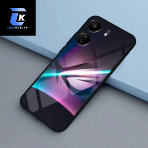 Case Xiaomi Poco C65 Motif ROG - Softcase Glass Premium Kaca - Casing Redmi 13C (CKC6513C014)