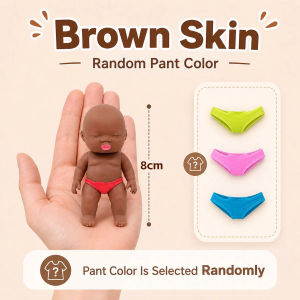 Natasha black doll 8/10/14cm high (Underwear color random) pinchable internet celebrity toy palm ugly baby doll funny decompression gift