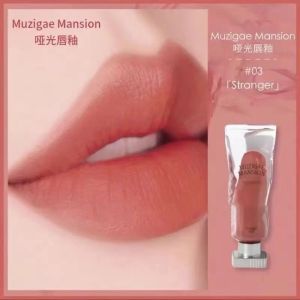 Muzigae Mansion Ice Lipstick Velvet Matte Tint Long Lasting Waterproof Lipstick Moisturizing Korean Makeup Red and Rose Gloss K-Beauty Tinted Lipstick