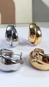 Handmade Circle Hoop Earrings Geometric Drop Earrings Statement Ear Alloy Texture Perfect for Fashion Lover